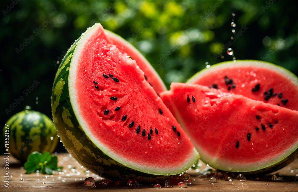 Juicy sliced watermelon Juicy sliced watermelon