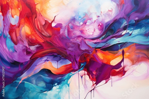 An abstract painting depicting the chaos and turbulence.