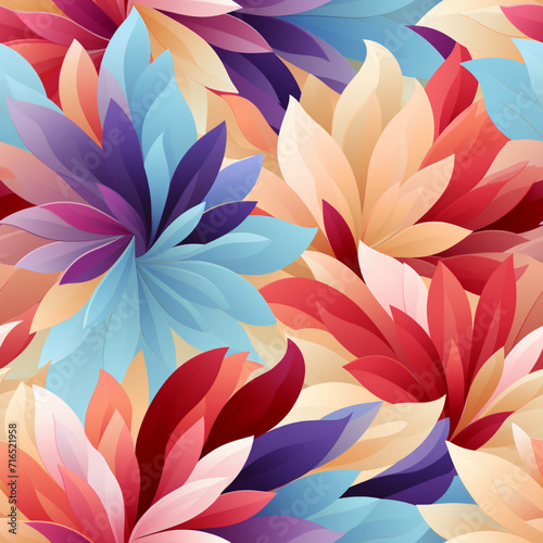 seamless pattern with flowers ai generative 