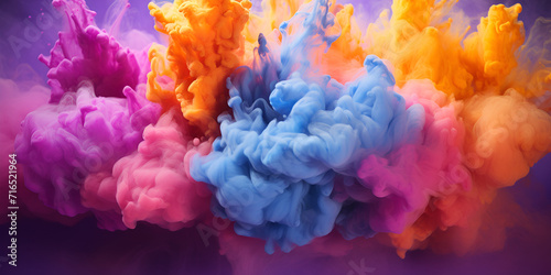 colorful Smoke Bomb Explosion Wallpaper  Rainbow Smoke Effect Background  Abstract Smoke Clouds Wallpaper 
