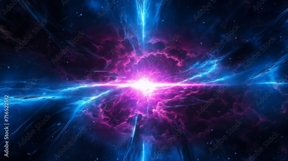 Vibrant glow of a neon nebula nexus, swirling nebulous patterns, cosmic display of futuristic aesthetics,