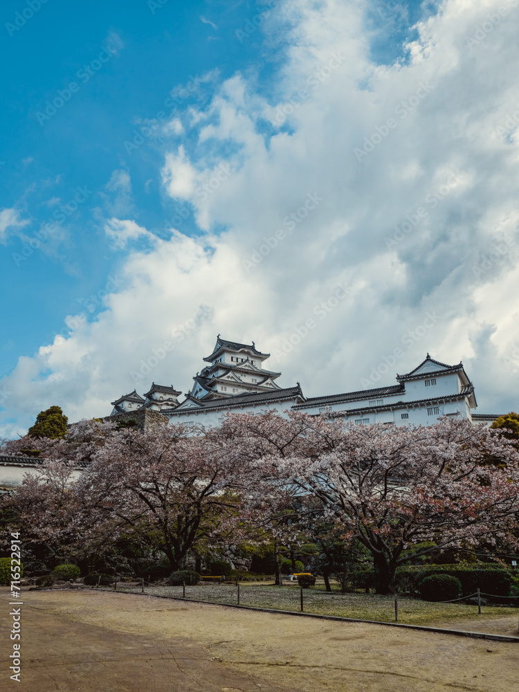 blue sky over himeji castle in Tokyo, Japan blue sky over himeji castle in Tokyo, Japan