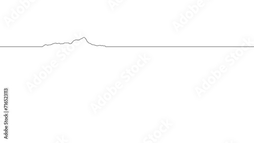 Triglav Minimalist Single Line Mountain Vector