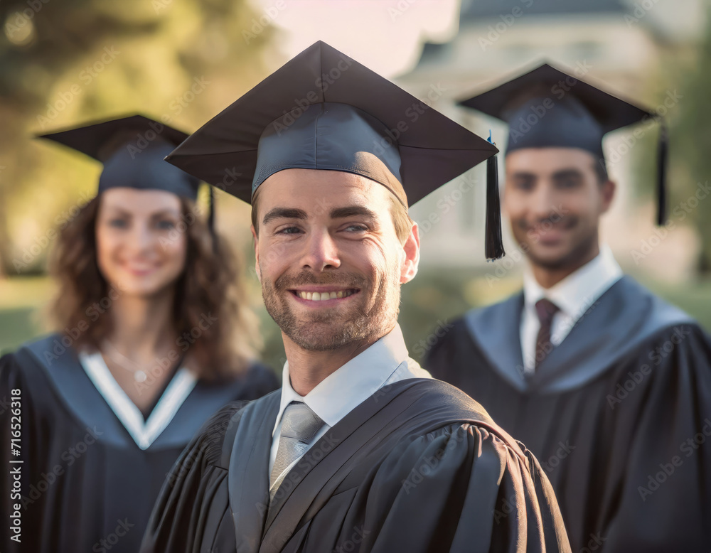 Portrait of a group of happy college graduates Portrait of a group of happy college graduates