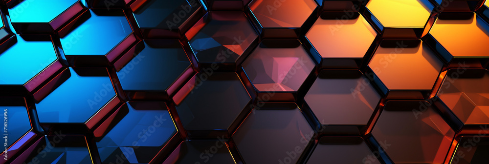 Abstract background Abstract hexagon background Abstract 3D background Abstract hexagons background Abstract 3D colorful background