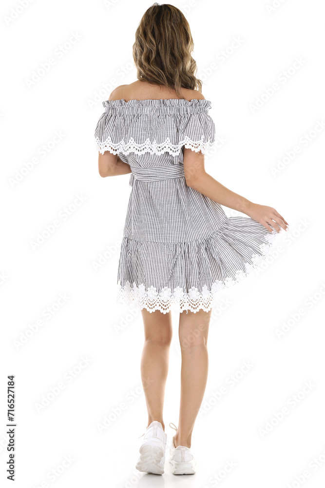 Naklejka premium women dress shooting in the studio