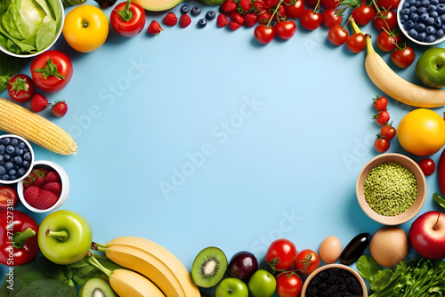 diet, food, fruit, vegetable, tomato, copy space, Generative AI