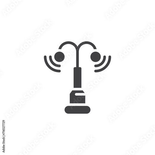 Streetlight emitting excessive light vector icon