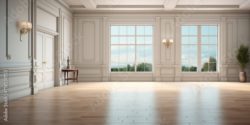 natural background of harmonious empty room and soft color