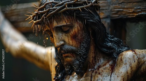 Devotional Sculpture of Jesus on Good Friday, Crowned with Thorns.