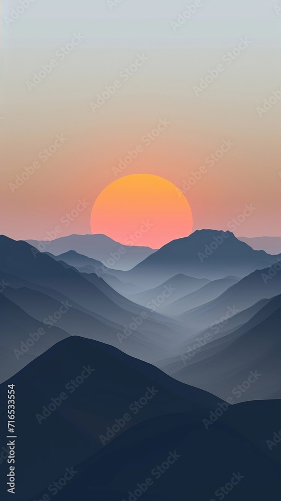 minimalist nature background for screen, mobile phone, cellphone