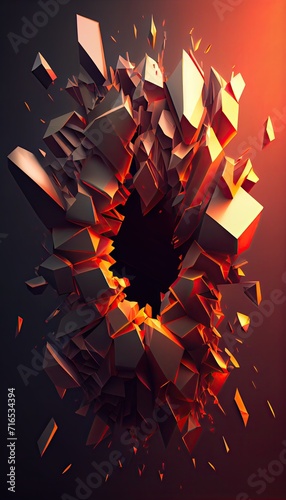 abstract background with stars Generative AI