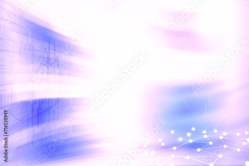 Abstract blue business background. Blurred background with curved lines blue tint.