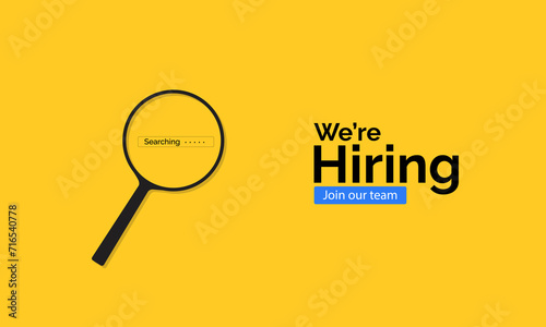 We are hiring join to the team announcement. Hiring recruitment open vacancy design. Creative hiring poster. hiring social media post design.