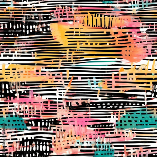 Seamless pattern rtistic with abstract. AI generative