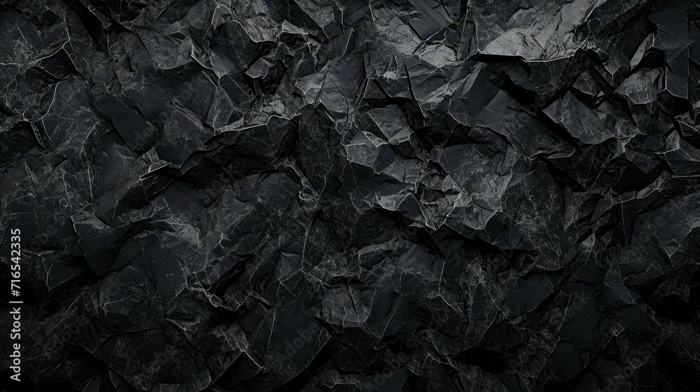 Abstract Black Jagged Stone Texture Close-up Abstract Black Jagged Stone Texture Close-up