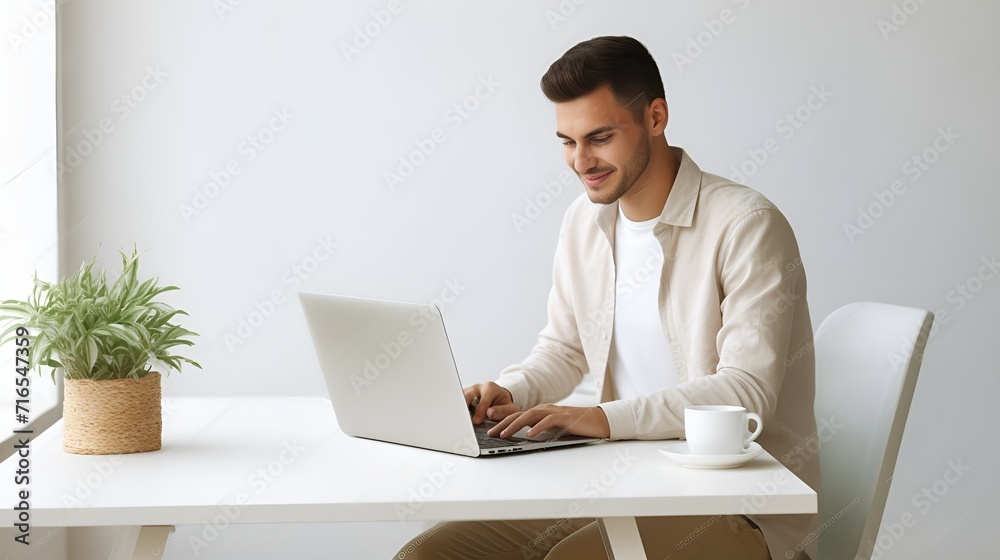 Woman using a laptop thinking in a realistic tone , Woman using laptop, thinking, realistic tone, technology Woman using a laptop thinking in a realistic tone , Woman using laptop, thinking, realistic tone, technology