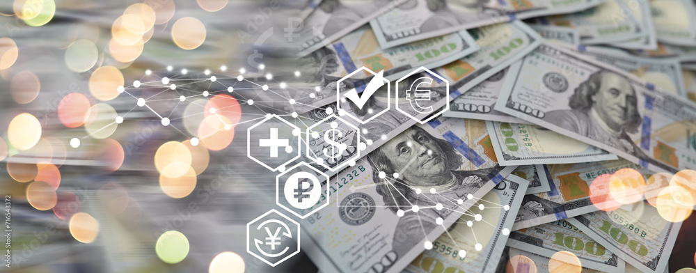 Dollars bills. Dollars background. Background of different us dollar banknotes. Finance concept. Dollars bills. Dollars background. Background of different us dollar banknotes. Finance concept.