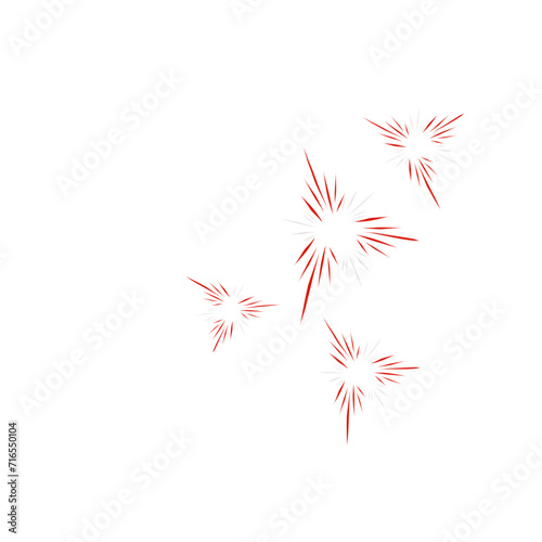Japan Independence Day Firework Decoration 