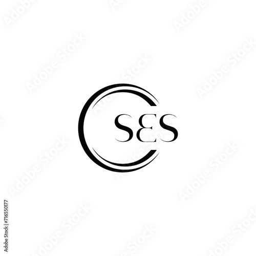 SES logo. S E S design. White SES letter. SES, S E S letter logo SES design. Initial letter SES linked circle uppercase monogram logo. S E S letter logo SES vector design. SES letter logo design five