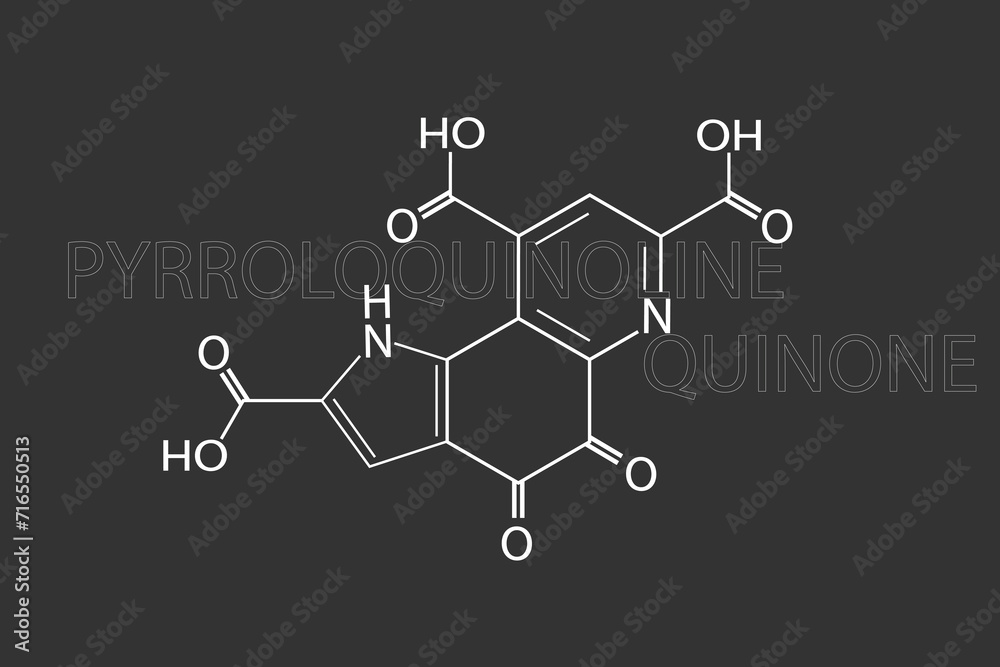 Pyrroloquinoline quinone molecular skeletal chemical formula	