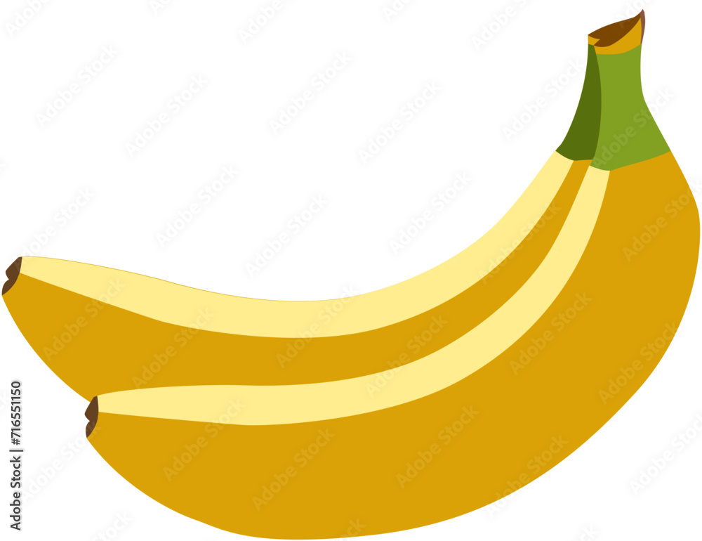 Banana Beauty - A visually appealing portrayal of the aesthetic charm found in the simplicity of a banana, suitable for various design applications. Banana vector illustration.