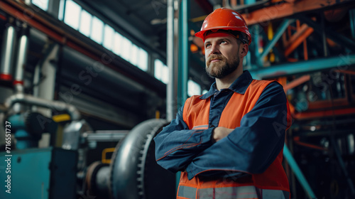 Wallpaper Mural Portrait of Industry maintenance engineer man wearing uniform and safety hard hat on factory station. Industry, Engineer, construction concept Torontodigital.ca
