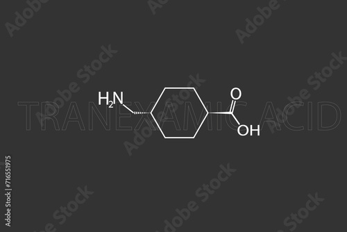 Tranexamic acid molecular skeletal chemical formula	 photo