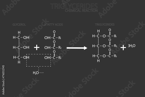 Triglycerides molecular skeletal chemical formula	