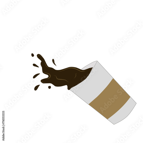 A Cup Of Coffee Spilled 