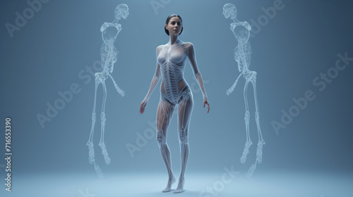 3d rendered medical animation of a womans transition