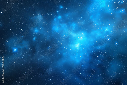 blue night sky with stars, in the style of infinite space, 