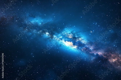 blue night sky with stars  in the style of infinite space  