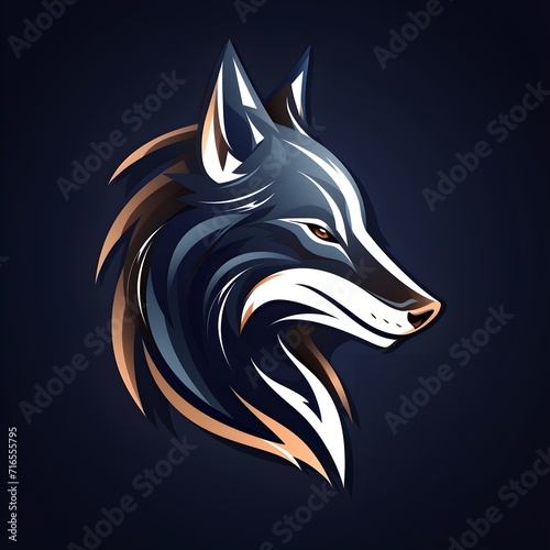  Wolf vector art logo for gamers - Generative AI 