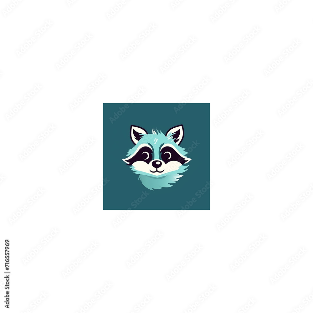 Fototapeta premium cute raccoon design logo