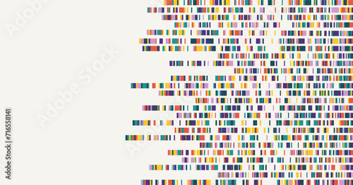 Dna test infographic. Genome sequence map.