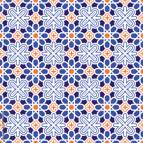 Retro color Islamic pattern. Arabic geometric seamless pattern, eastern ornament, Indian ornament, persian motif, 3D. Endless texture can be used for wallpaper, web page background, vector eps 10