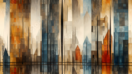 Modern city street seamless...