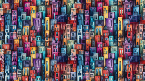 Modern city street seamless...