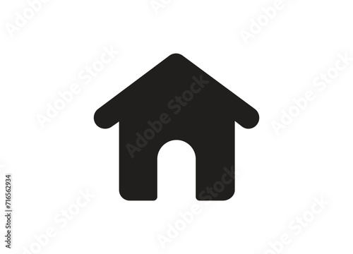 house icon, Home button for website or real estate symbol