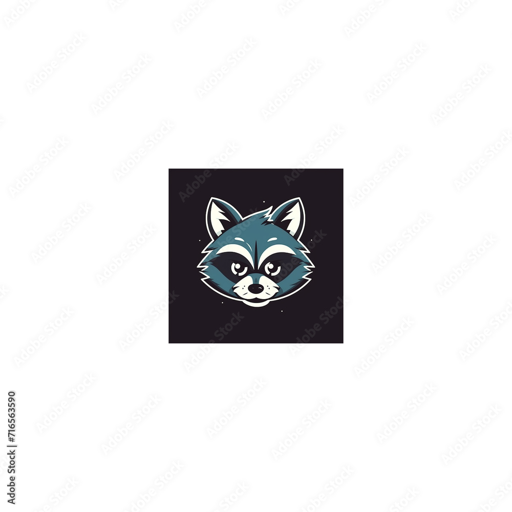 cute raccoon design logo cute raccoon design logo