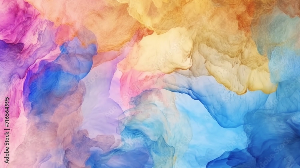 Abstract watercolor background fluid and organic text Ai Generative