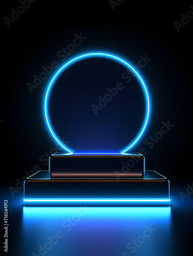 Modern round product advertising podium, booth, stage, product background, promotional event background