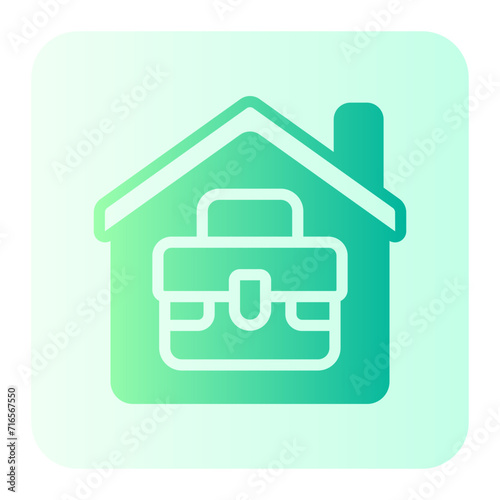 work from home gradient icon