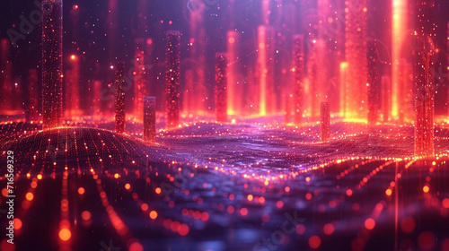 City of Connectivity: Abstract Dots and Gradient Lines Weave a Tapestry of Smart Technology, Illustrating Advanced Data Connections and Futuristic Concepts