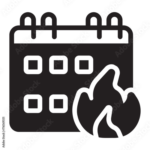 fire glyph icon
