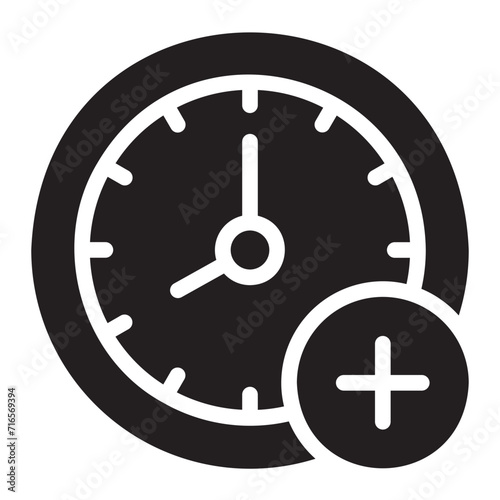 overtime glyph icon