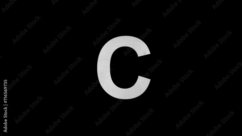 Letter C in blue fire, alpha channel, fire alphabet Letter C in blue fire, alpha channel, fire alphabet