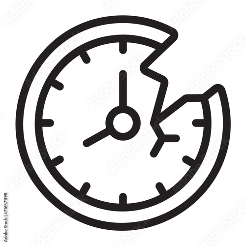 clock line icon