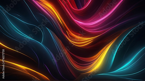 Neon Waves Background abstract wallpaper	